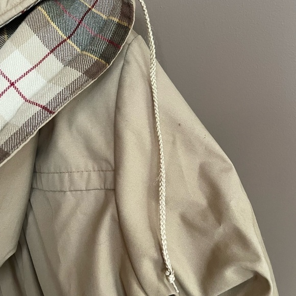 Vintage Eddie Bauer Flannel Lined Insulated Trench Coat in Tan Size Small - Picture 4 of 7